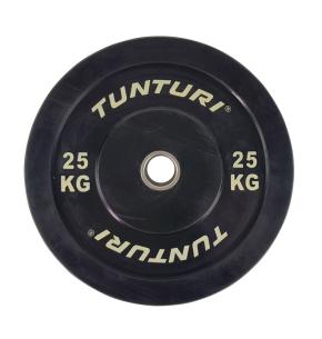 Disque Olympique Tunturi Bumper Noir (Poids: 25kg)