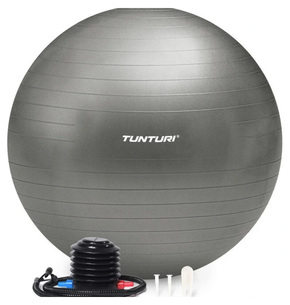 Gymball Tunturi 90cm Plata Antipinchazos