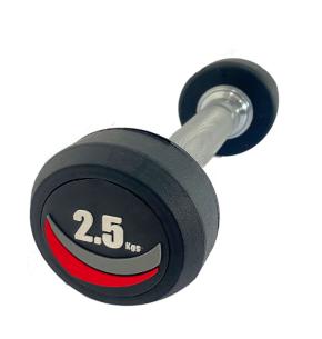 Haltères ronds en caoutchouc fitnessdigital Pro Style  (Poids: 2.5kg, Couleur: Rouge)