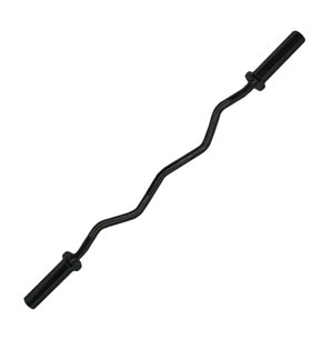 Barre Olympic EZ Curl - 120cm - noir