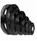 Set d'Disque olympique en caoutchouc avec 4 poignées Body-Solid Tools (Poids: 200kg)